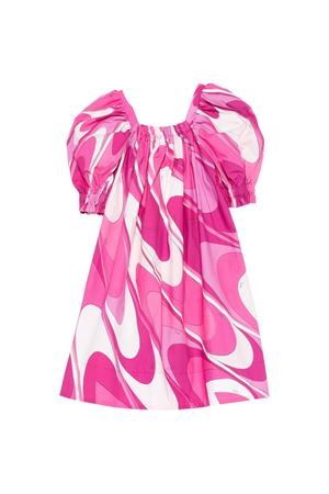 pink cotton dress EMILIO PUCCI KIDS | PY1C01P0584570BC